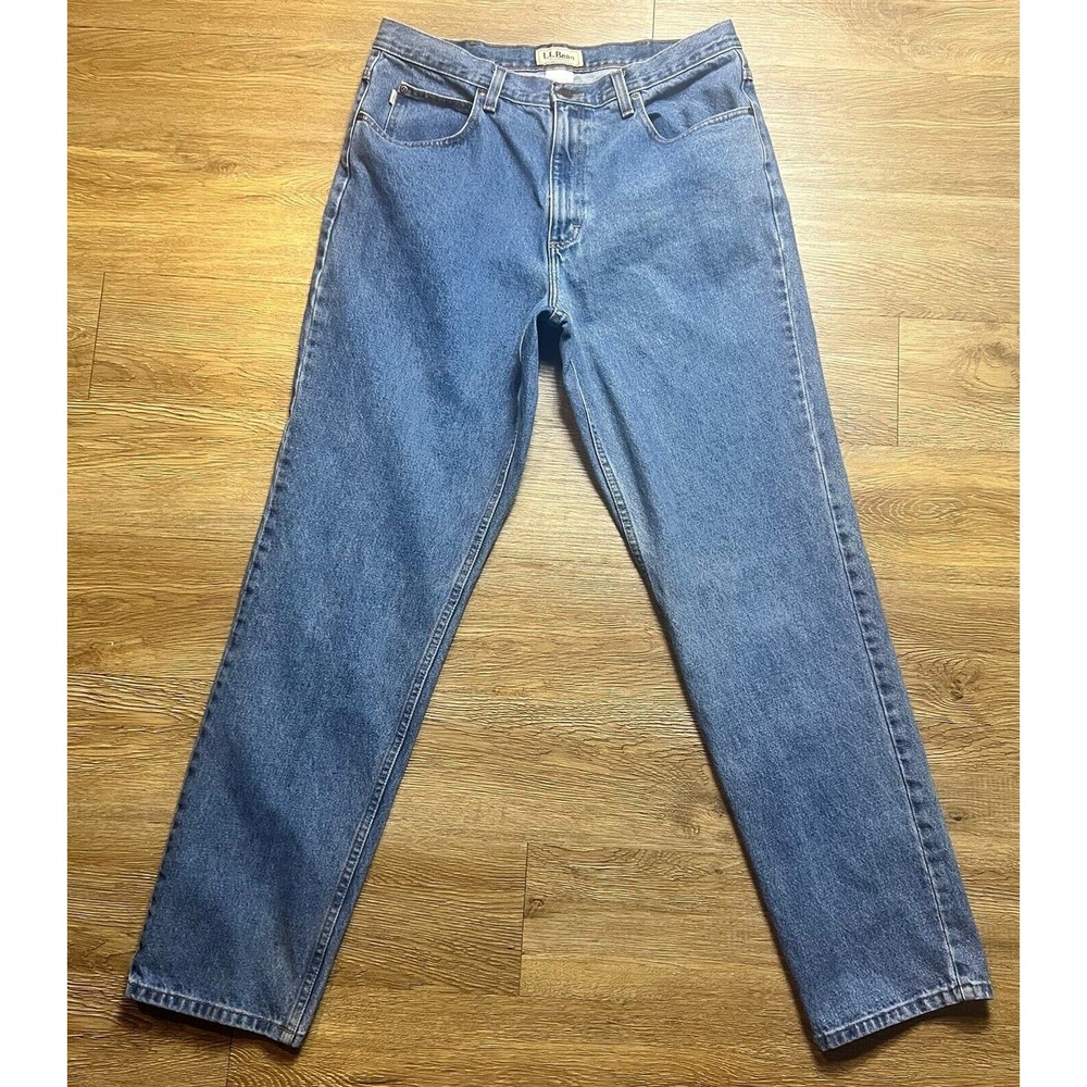 LL Bean Jeans Men's 36 x 34 Classic Fit Straight Leg Stonewashed Denim